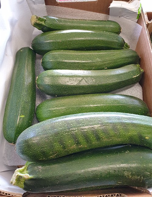 Courgettes.